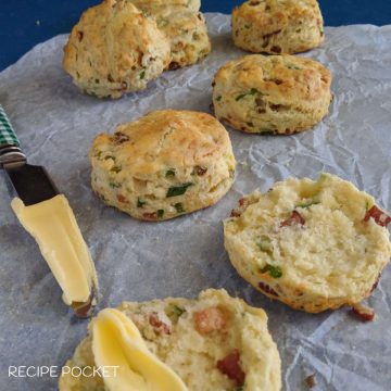 Cheese and bacon scones.