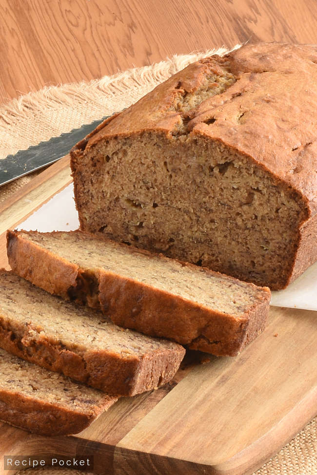 Image showing banana bread cut into slices.
