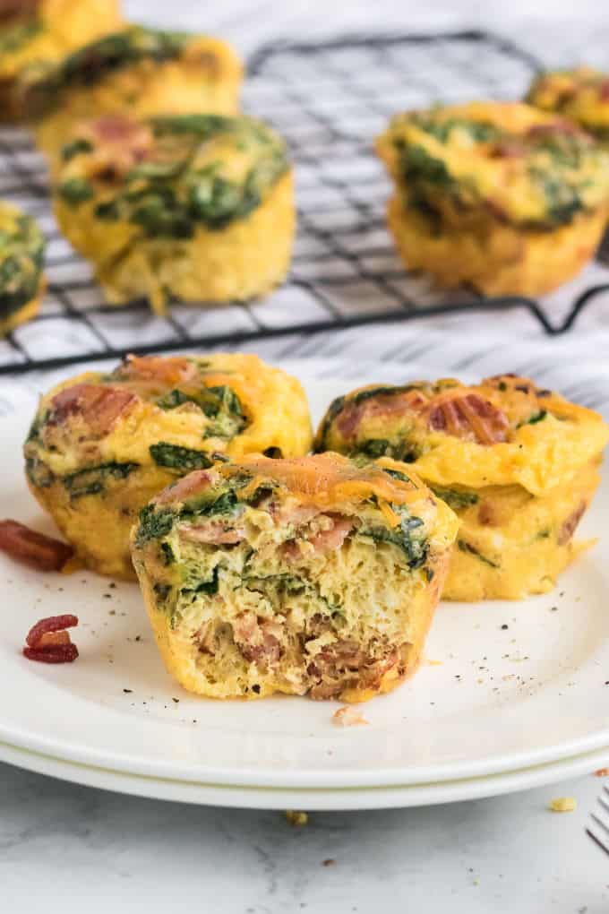 Spinach, bacon and cheese muffins