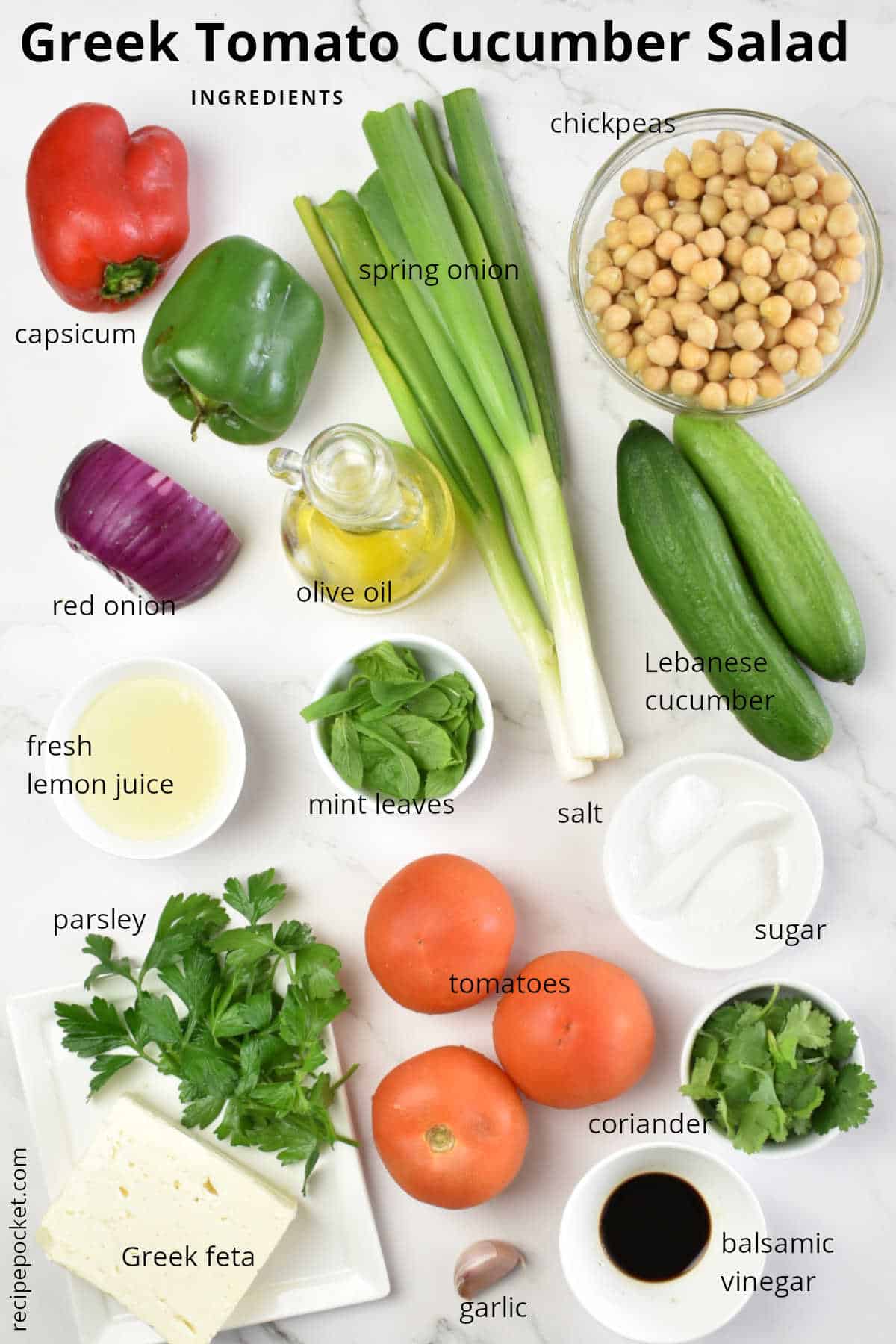 Image showing ingredients for making Greek Salad.