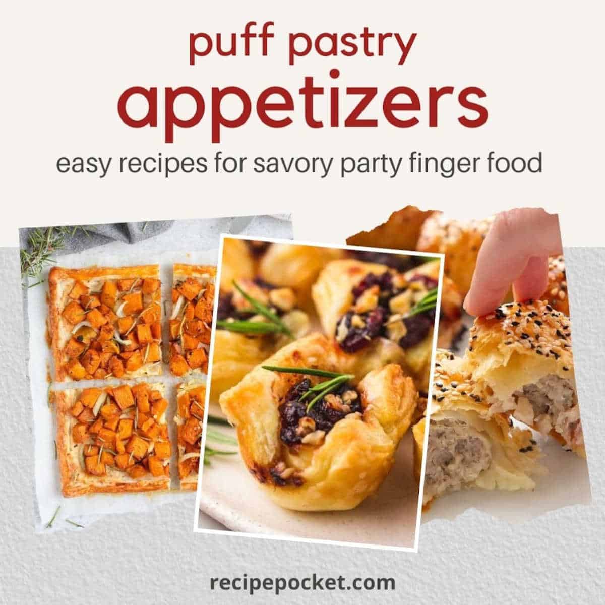 Mini Pizzas appetizers quick and easy to prepare using puff pastry