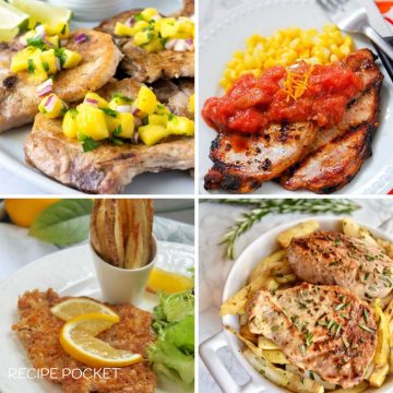 Image showing for different pork chop dishes.